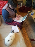 20130118_155135 Cleo helping Jenni work.jpg